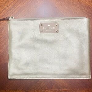 Kate Spade Gold Leather Clutch